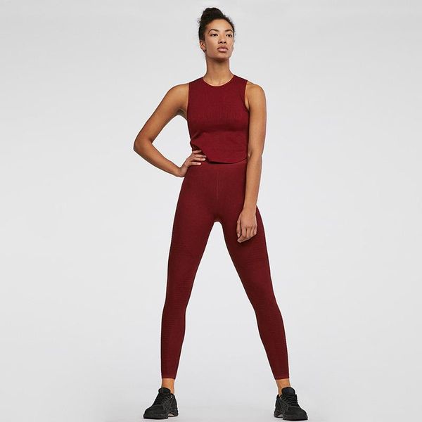 seamless sportswear yoga 2 pcs set gym fitness sports tracksuit ribbed tank hips lifting leggings two piece set, White;red
seamless sportswear yoga 2 pcs set gym fitness sports tracksuit ribbed tank hips lifting leggings two piece set, White;red