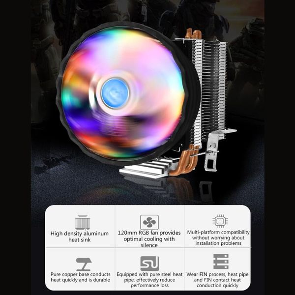 fans & coolings low profile cpu cooler for intel/amd/lga colorful rgb chassis radiator 2 heatpipes air 120mm silent pwm fan
fans & coolings low profile cpu cooler for intel/amd/lga colorful rgb chassis radiator 2 heatpipes air 120mm silent pwm fan