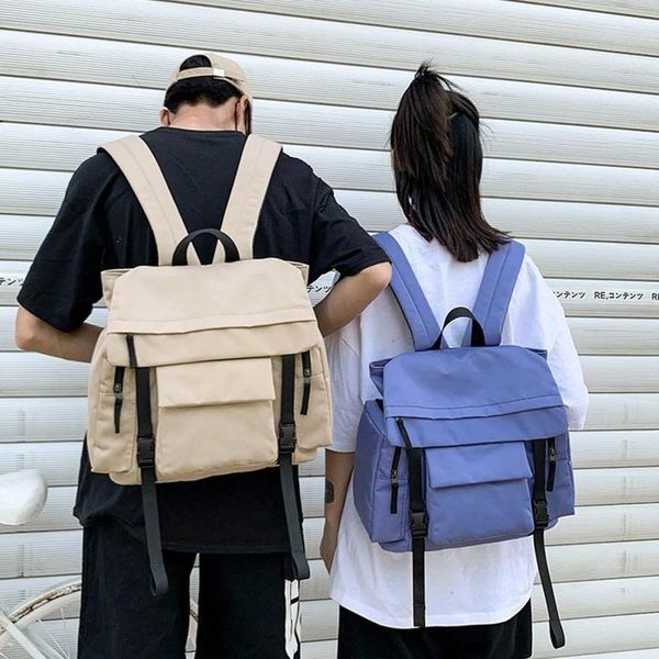 backpack trend youth couple schoolbag nylon cloth student personality backbag cool durable solid color waterproof
backpack trend youth couple schoolbag nylon cloth student personality backbag cool durable solid color waterproof