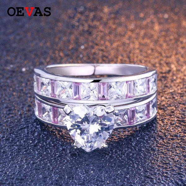 cluster rings 2 pcs solid 925 sterling silver women's wedding ring sets classic style heart stones engagement jewelry girls party gifts, Golden;silver
cluster rings 2 pcs solid 925 sterling silver women's wedding ring sets classic style heart stones engagement jewelry girls party gifts, Golden;silver
