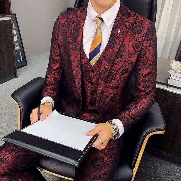 men's suits & blazers ternos masculinos slim fit vintage mens flowers printed men 3-piece set fancy costume homme taille 4xl, White;black
men's suits & blazers ternos masculinos slim fit vintage mens flowers printed men 3-piece set fancy costume homme taille 4xl, White;black