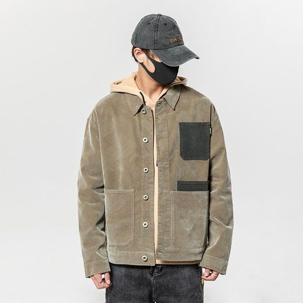 men's jackets autumn casual coat corduroy jacket korean fashion loose versatile cotton plus size overcoats clothing, Black;brown
men's jackets autumn casual coat corduroy jacket korean fashion loose versatile cotton plus size overcoats clothing, Black;brown