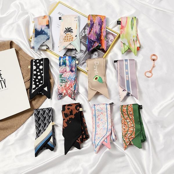 scarves 6x125cm blooming flowers striped dot silk scarf ins elegant bags ribbon tie band neckerchief hair neck for women 2021, Blue;gray
scarves 6x125cm blooming flowers striped dot silk scarf ins elegant bags ribbon tie band neckerchief hair neck for women 2021, Blue;gray
