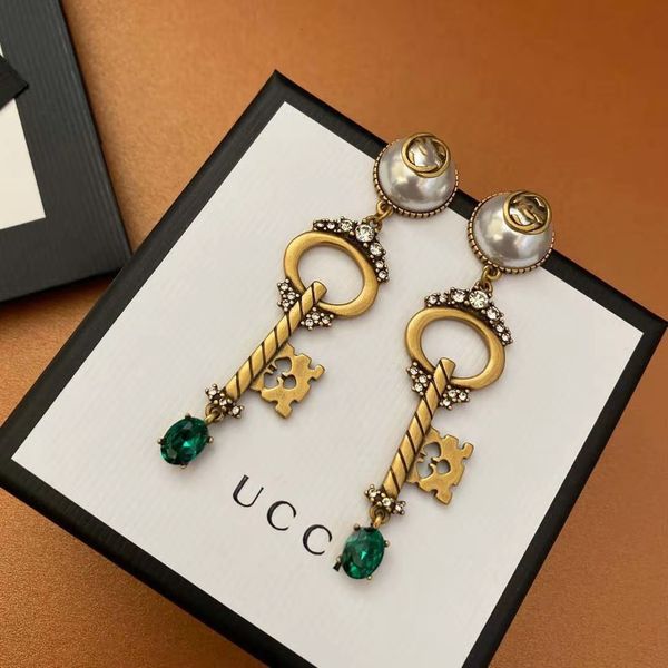 designer earrings jewellery2021 wind brass double g personalized fashion key crystal diamond earrings green water drop pendant 24ex, Silver
designer earrings jewellery2021 wind brass double g personalized fashion key crystal diamond earrings green water drop pendant 24ex, Silver