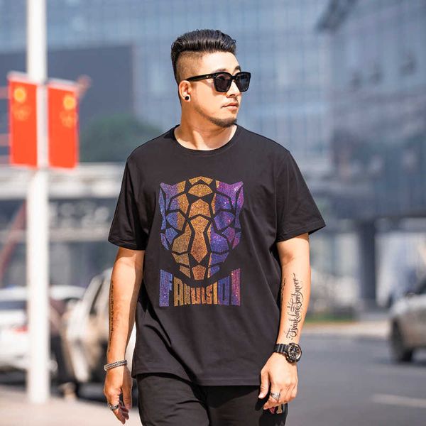 fashion brand large men's summer short sleeve t-shirt loose half sleeve fashion personality drill big size short sleeve t-shirt, White;black
fashion brand large men's summer short sleeve t-shirt loose half sleeve fashion personality drill big size short sleeve t-shirt, White;black