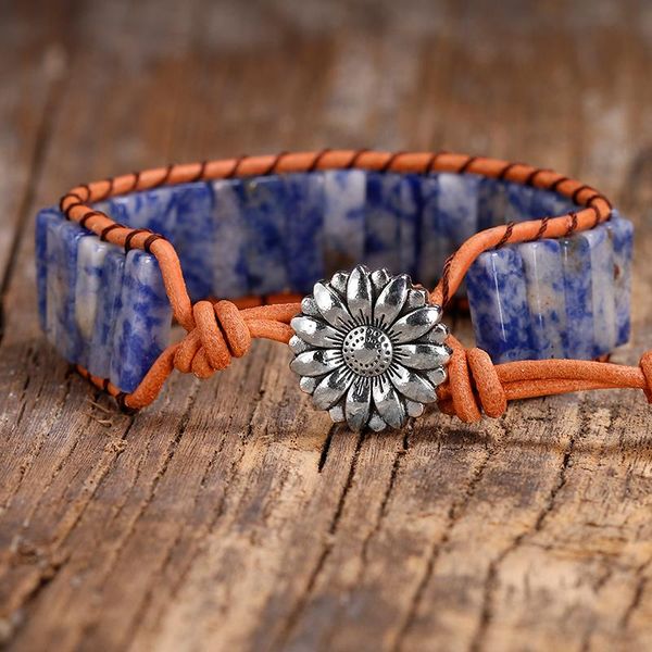 tennis bohemia blue point stone bracelet femme natural single leather wrap beads beach holiday jewelry, Golden;silver
tennis bohemia blue point stone bracelet femme natural single leather wrap beads beach holiday jewelry, Golden;silver