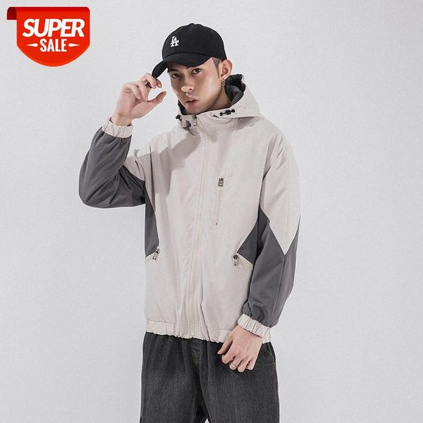 hooded work jacket male japanese splicing contrast color loose casual boy #fk7n, Black;brown
hooded work jacket male japanese splicing contrast color loose casual boy #fk7n, Black;brown