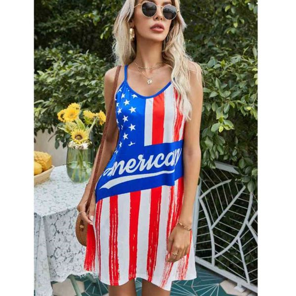 summer womens personalized patchwork stripe flag letters printing dress fashion v-neck sleeveless suspender skirt ladies gilrs casual beach, White
summer womens personalized patchwork stripe flag letters printing dress fashion v-neck sleeveless suspender skirt ladies gilrs casual beach, White