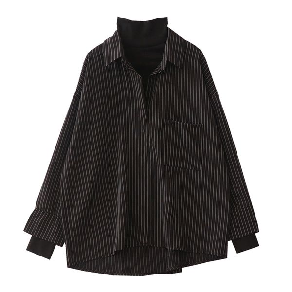 fake two piece striped shirt women patchwork knitted turtleneck autumn winter long sleeve casual loose female blouse 210730, White
fake two piece striped shirt women patchwork knitted turtleneck autumn winter long sleeve casual loose female blouse 210730, White