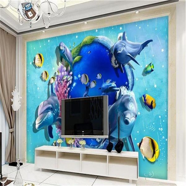 wallpapers custom 3d po wallpaper living room kids mural sea world dolphin fish picture sofa backdrop for wall
wallpapers custom 3d po wallpaper living room kids mural sea world dolphin fish picture sofa backdrop for wall