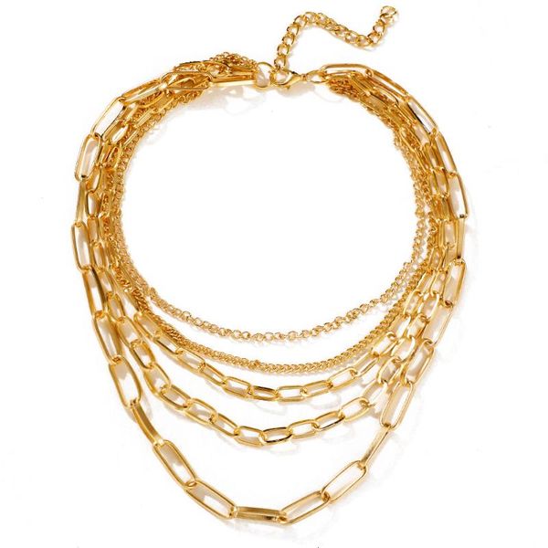 chains creative simple temperament exaggerated ladies jewelry retro punk multi-layer mix and match chain necklace, Silver
chains creative simple temperament exaggerated ladies jewelry retro punk multi-layer mix and match chain necklace, Silver