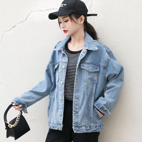women's jackets denim jacket loose korean fashion spring 2021 and autumn style versatile student top, Black;brown
women's jackets denim jacket loose korean fashion spring 2021 and autumn style versatile student top, Black;brown