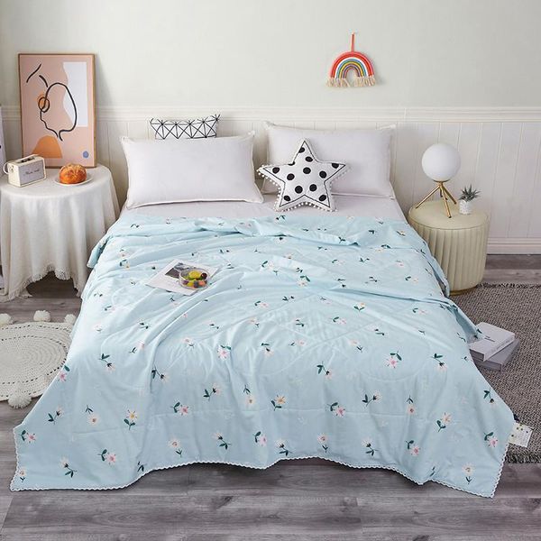 summer cool air-conditioning quilt soft breathable cotton blanket for bed kids thin comforter home textile
summer cool air-conditioning quilt soft breathable cotton blanket for bed kids thin comforter home textile