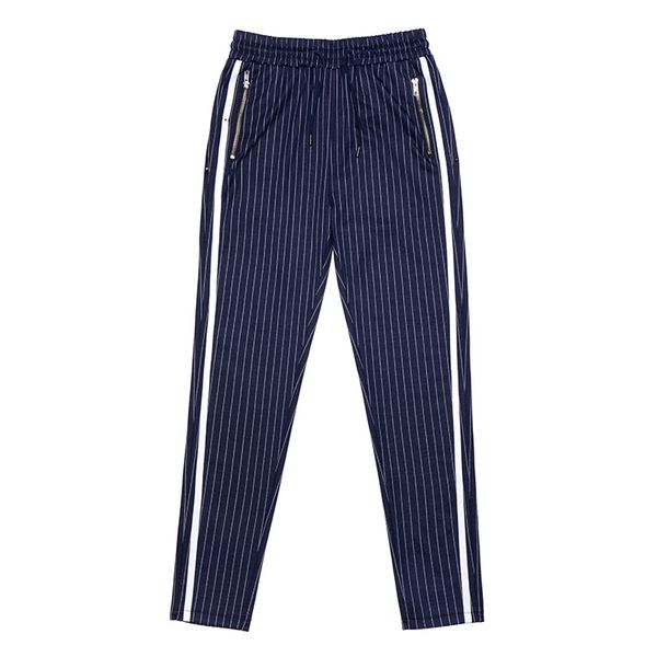 men's pants slim fit men striped zipper design casual fashion spring autumn trousers male skinny, Black
men's pants slim fit men striped zipper design casual fashion spring autumn trousers male skinny, Black