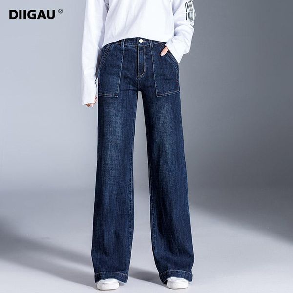 women's jeans diigau wide leg pants loose casual high waist slim stretch straight, Blue
women's jeans diigau wide leg pants loose casual high waist slim stretch straight, Blue