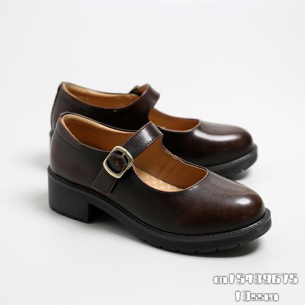 dress shoes 2021 spring small leather female uniform round toe thick heel british college style women's vintage, Black
dress shoes 2021 spring small leather female uniform round toe thick heel british college style women's vintage, Black
