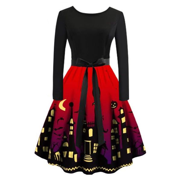 casual dresses halloween long-sleeved dress digital printing big swing vestidos women o neck vintage robes femme lady fall clothes, Black;gray
casual dresses halloween long-sleeved dress digital printing big swing vestidos women o neck vintage robes femme lady fall clothes, Black;gray
