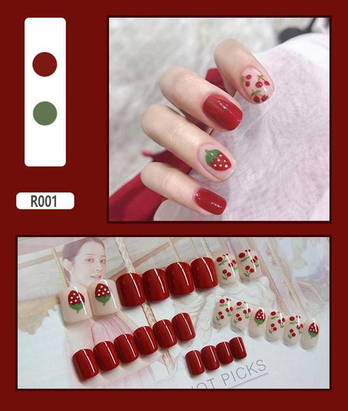 24 pcs mixed color cute full cover fake nails false nail tips detachable nails art stick on acrylic art tool, Red;gold
24 pcs mixed color cute full cover fake nails false nail tips detachable nails art stick on acrylic art tool, Red;gold