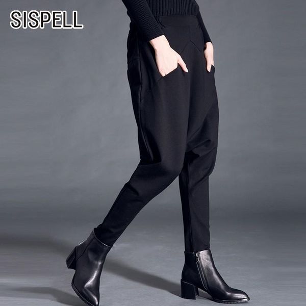 women's pants & capris sispell autumn harem for women elastic waist loose oversize black casual korean fashion clothes, Black;white
women's pants & capris sispell autumn harem for women elastic waist loose oversize black casual korean fashion clothes, Black;white