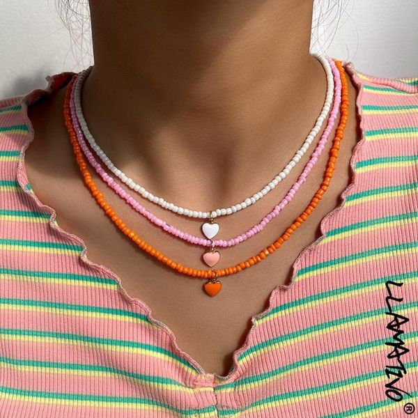 chains korean cute heart rainbow seed beads choker necklace for women sweet colorful rice bead beaded necklaces charm jewelry gifts, Silver
chains korean cute heart rainbow seed beads choker necklace for women sweet colorful rice bead beaded necklaces charm jewelry gifts, Silver