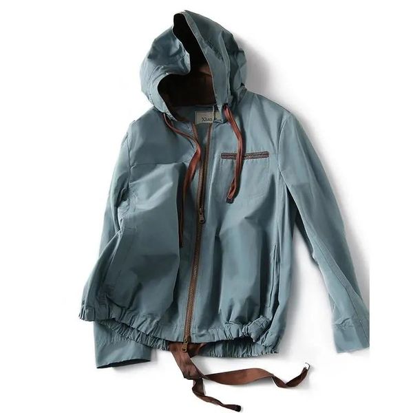 women's jackets 2021 spring and autumn temperament slim slimming coat simple solid color age-reducing hooded windbreaker jacket, Black;brown
women's jackets 2021 spring and autumn temperament slim slimming coat simple solid color age-reducing hooded windbreaker jacket, Black;brown