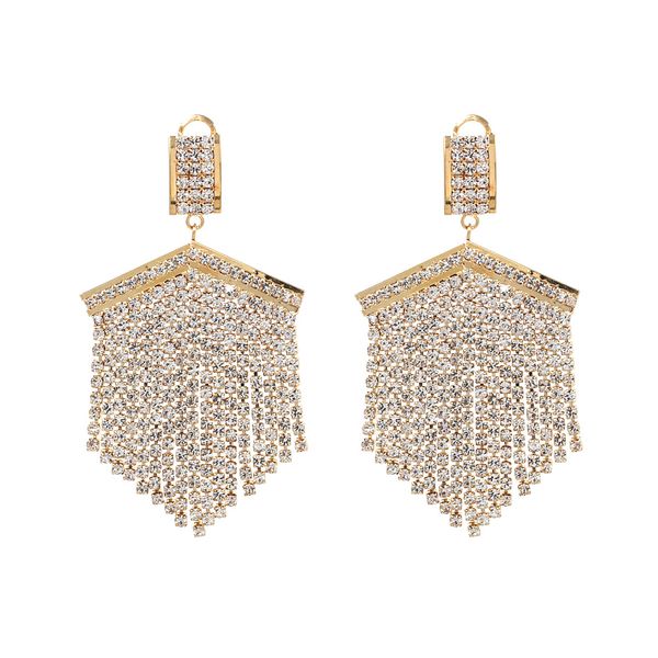 new temperament metal diamonds long stream supori european and american retro geometric creative earrings cross-border supply, Silver
new temperament metal diamonds long stream supori european and american retro geometric creative earrings cross-border supply, Silver