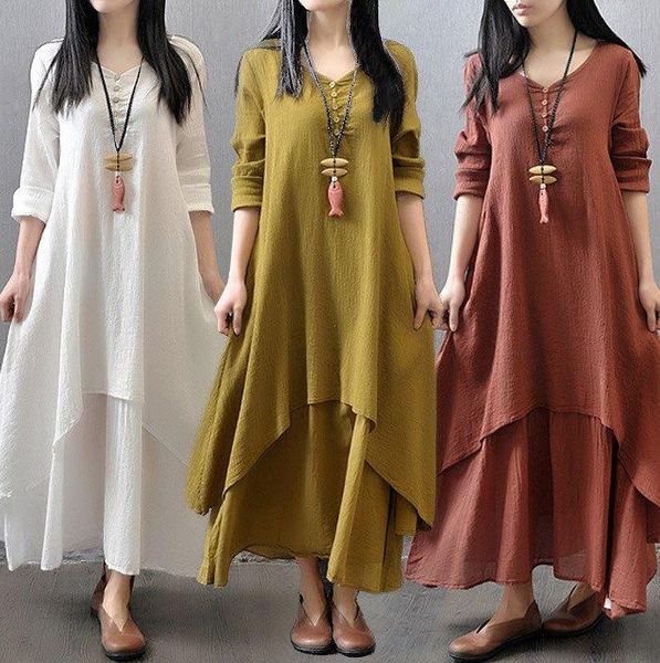 ethnic clothing -5xl spring autumn women long cotton linen dress white plus size o-neck maxi dresses muslimah casual loose, Red
ethnic clothing -5xl spring autumn women long cotton linen dress white plus size o-neck maxi dresses muslimah casual loose, Red