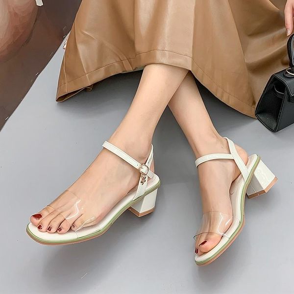 korean sweet girls jelly shoes women sandals summer 2021 new transparent pvc open toe back strap block high heels big size 44 45, Black
korean sweet girls jelly shoes women sandals summer 2021 new transparent pvc open toe back strap block high heels big size 44 45, Black