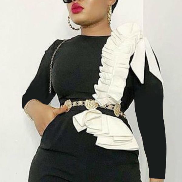 2021 new women shirt blouse long sleeve o neck black white patchwork ruffles peplum elastic waist bluas large size plus fashion fall o7
2021 new women shirt blouse long sleeve o neck black white patchwork ruffles peplum elastic waist bluas large size plus fashion fall o7