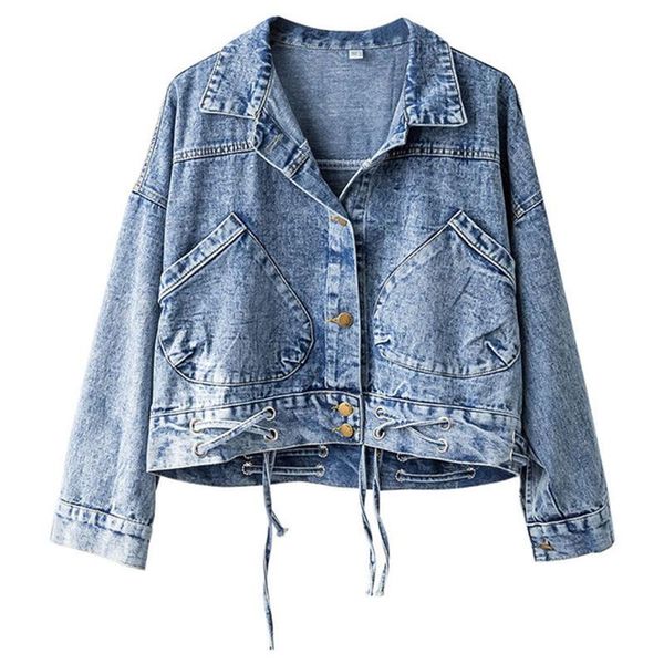 women's jackets rlyaeiz 2021 spring fashion streetwear hem straps denim women jeans coat autumn casual female short jacket overcoat, Black;brown
women's jackets rlyaeiz 2021 spring fashion streetwear hem straps denim women jeans coat autumn casual female short jacket overcoat, Black;brown