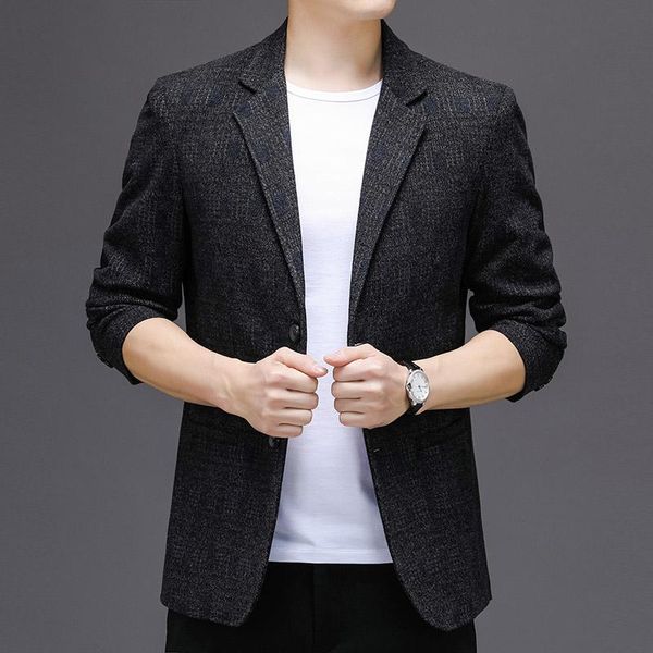 men's suits & blazers casual suit jacket men's middle-aged and young business slimmed autumn 2021, White;black
men's suits & blazers casual suit jacket men's middle-aged and young business slimmed autumn 2021, White;black