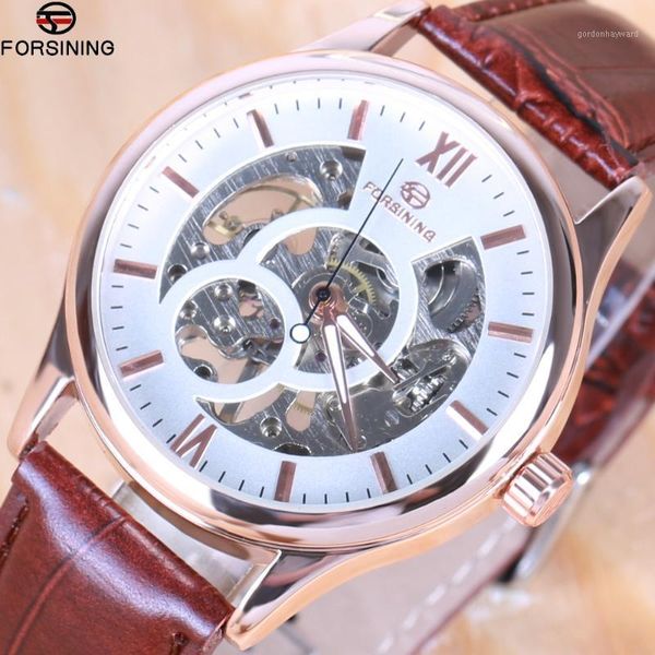 forsining rose gold design brown men watch erkek saat skeleton mechanical male clock relogio montre homme wristwatches, Slivery;brown
forsining rose gold design brown men watch erkek saat skeleton mechanical male clock relogio montre homme wristwatches, Slivery;brown