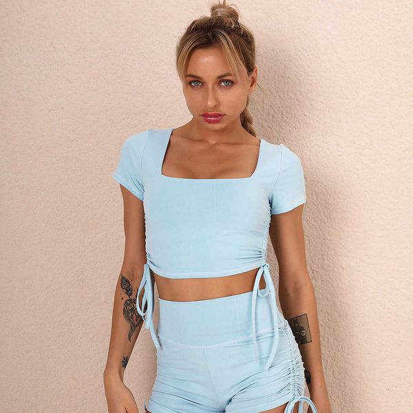 2021 selling ribbon solid color yoga sports running fitns cloth women's t-shirt, Gray
2021 selling ribbon solid color yoga sports running fitns cloth women's t-shirt, Gray