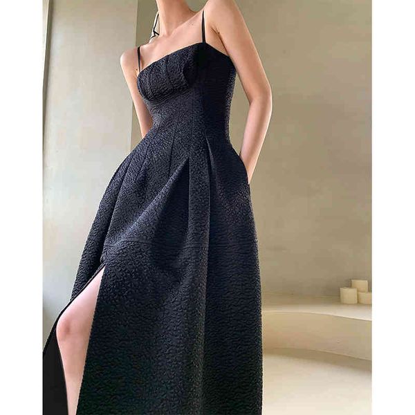 casual dresses summer elegant women spaghetti strap robe slim female split vintage black party dress sleeveless a-line vestidos b5ab, Black;gray
casual dresses summer elegant women spaghetti strap robe slim female split vintage black party dress sleeveless a-line vestidos b5ab, Black;gray