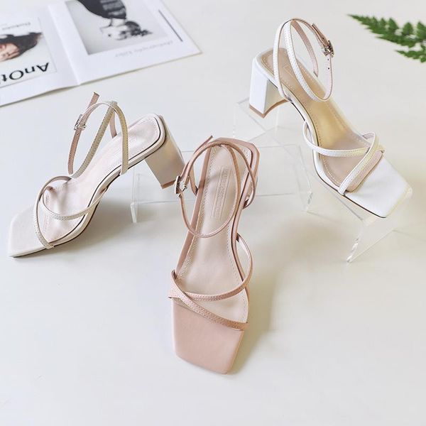 sandals shoes night female medium heel thick 2021 buckle high-heeled fairy style, Black
sandals shoes night female medium heel thick 2021 buckle high-heeled fairy style, Black