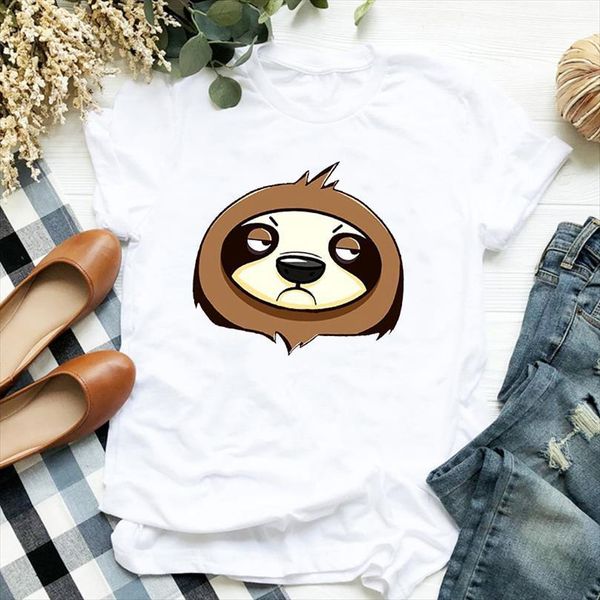 and women lady sloth face mens womens printed ladies short sleeve loose tee female clothes graphic, White;black
and women lady sloth face mens womens printed ladies short sleeve loose tee female clothes graphic, White;black