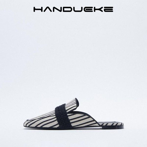 slippers 2021 spring women's shoes striped stitching muller fashion square toe flat single baotou half women, Black
slippers 2021 spring women's shoes striped stitching muller fashion square toe flat single baotou half women, Black