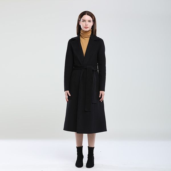 autumn winter 2021 new lace up double-sided cashmere women's medium and long loose wool coat, Tan;black
autumn winter 2021 new lace up double-sided cashmere women's medium and long loose wool coat, Tan;black