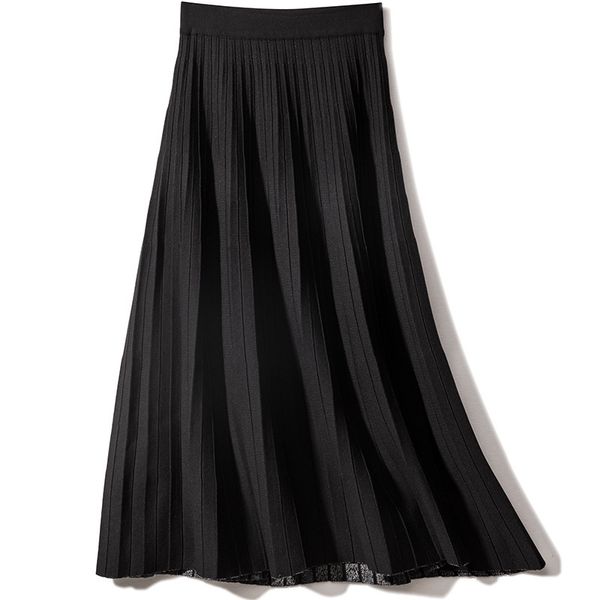 2021 high waist knitting a-line black stretch women winter skirt jupe femme saia 33v1
2021 high waist knitting a-line black stretch women winter skirt jupe femme saia 33v1