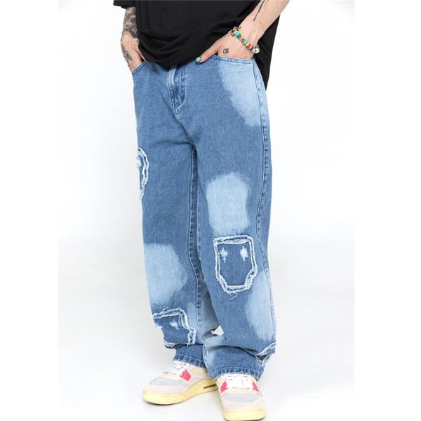 men's jeans eukaaru man streerwear baggy patch design hip hop light blue straight woman oversized boyfriend pants trousers
men's jeans eukaaru man streerwear baggy patch design hip hop light blue straight woman oversized boyfriend pants trousers