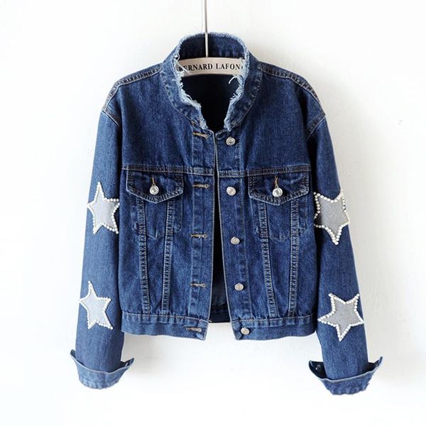 women's jackets 4xl women jacket denim oversize nail bead star pattern patchwork long sleeve loose fall 2021 fashion, Black;brown
women's jackets 4xl women jacket denim oversize nail bead star pattern patchwork long sleeve loose fall 2021 fashion, Black;brown