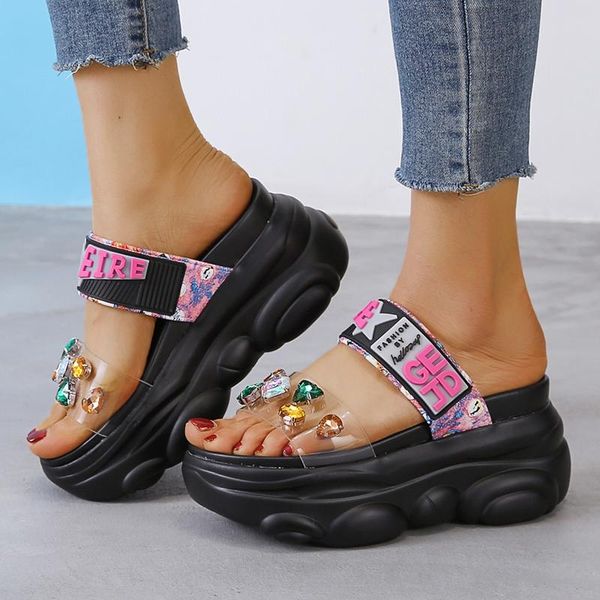 slippers 34-41 big size shoes for women 9cm/3.5 inch height wedge fashion woman flat platform thick bottom summer, Black
slippers 34-41 big size shoes for women 9cm/3.5 inch height wedge fashion woman flat platform thick bottom summer, Black
