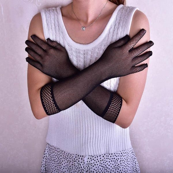 bridal gloves theme party women's mesh fishnet sunscreen elbow length crochet victorian gothic style black st310, White
bridal gloves theme party women's mesh fishnet sunscreen elbow length crochet victorian gothic style black st310, White