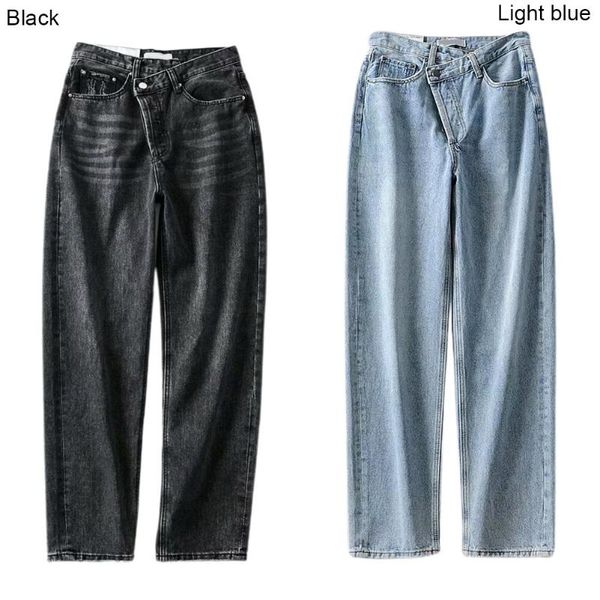 women's jeans vintage 90s women straight leg asymmetric waist loose high fashion casual summer denim pants, Blue
women's jeans vintage 90s women straight leg asymmetric waist loose high fashion casual summer denim pants, Blue