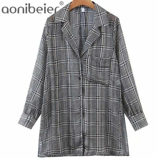summer thin blouses houndstooth pattern notched collar long sleeve slit side women shirts female loose 210604, White
summer thin blouses houndstooth pattern notched collar long sleeve slit side women shirts female loose 210604, White