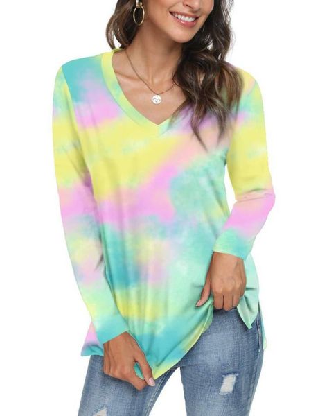 2021 new v-neck solid print regular t-shirt top, White 
2021 new v-neck solid print regular t-shirt top, White