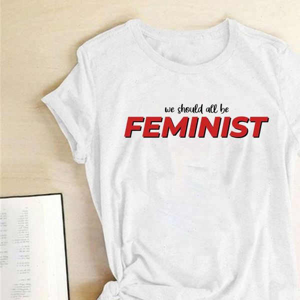we shoul all be feminist letter print feminism women t shirt short sleeve loose woman shirts camiseta tirantes mujer, White
we shoul all be feminist letter print feminism women t shirt short sleeve loose woman shirts camiseta tirantes mujer, White