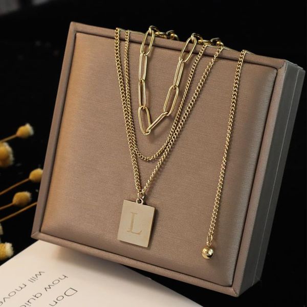 pendant necklaces titanium steel multi-layer chain choker necklace for women gold silver color fashion portrait chunky jewelry
pendant necklaces titanium steel multi-layer chain choker necklace for women gold silver color fashion portrait chunky jewelry