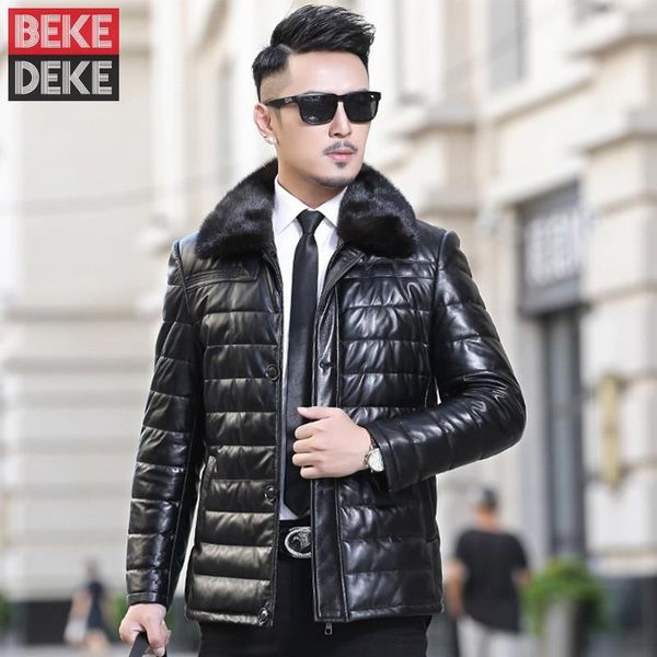 men's leather & faux winter mens warm sheepskin genuine jacket turn dowm collar biker coat for male jaqueta de couro masculino motoquei, Black
men's leather & faux winter mens warm sheepskin genuine jacket turn dowm collar biker coat for male jaqueta de couro masculino motoquei, Black