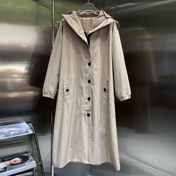 women's trench coats black fashion midi loose elegant windbreaker women hat-detachable long coat a-line lady 2021 autumn winter, Tan;black
women's trench coats black fashion midi loose elegant windbreaker women hat-detachable long coat a-line lady 2021 autumn winter, Tan;black